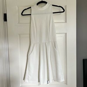 Urban Outfitters Quilted White High-neck Dress